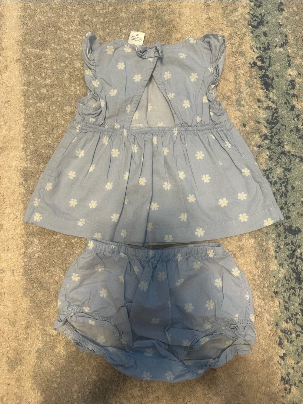 Carter's Light Blue Daisy Two-Piece Dress & Bloomers